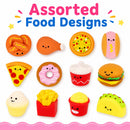 Squishy Fast Food Sensory Fidget Toys Party Bag Fillers Kids 6 12 Pack