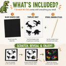 Kids Mini Scratch Art Set Rainbow Activity Pack Dinosaur Unicorn Jungle