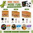 Kids Mini Scratch Art Set Rainbow Activity Pack Dinosaur Unicorn Jungle