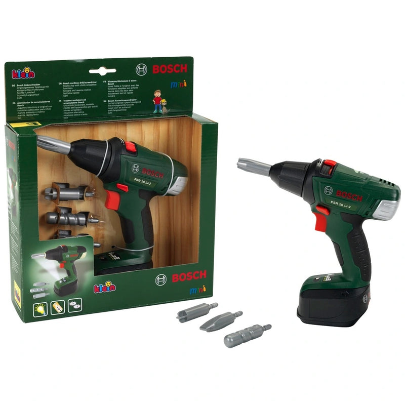 Cordless Toy Drill and Screwdriver Set with Attachments and Light Effects