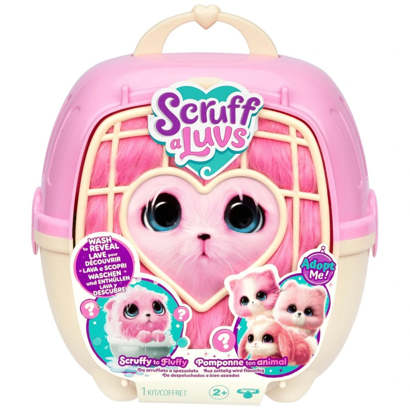 Mystery Plush Pet Scruff in Pink with Grooming Set and Surprise Reveal Assortment