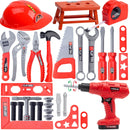 Construction Tool Playset with Electric Drill and Construction Tool Accessories 55pcs