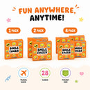 Mini Snap Card Game 1 2 4 Pack Kids Travel Pocket Game Smile Unicorn