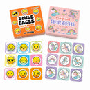 Mini Snap Card Game 1 2 4 Pack Kids Travel Pocket Game Smile Unicorn