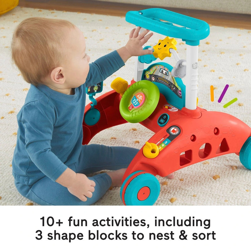 Fisher-Price 2-Sided Steady Speed Baby Walker with 100+ Songs Sounds & Phrases