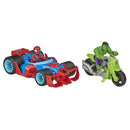 Marvel Super Hero Adventures Set Spider-Man and Hulk Vehicles 2 Pack