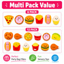 Squishy Fast Food Sensory Fidget Toys Party Bag Fillers Kids 6 12 Pack