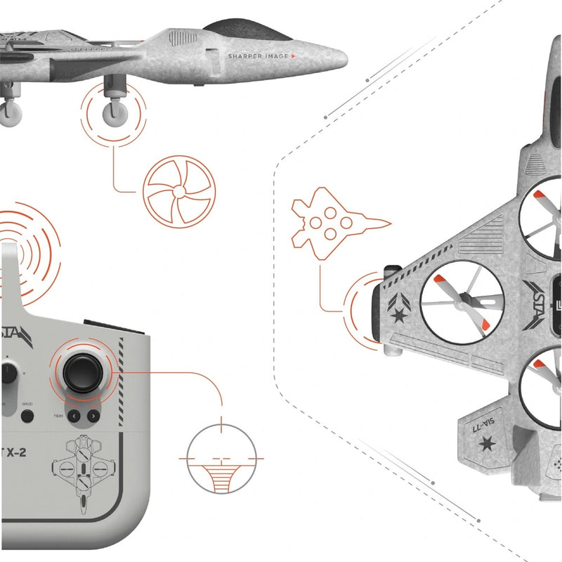 Remote Control Thunderbolt Jet X-2 Drone with Stunts and LED Lights