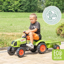 Ride-On Tractor with Trailer Kids Eco-Friendly Outdoor Garden Farm Vehicle