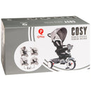 Cosy 4-in-1 Adjustable Trike with Parent Handle and Canopy – Grey