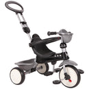 Cosy 4-in-1 Adjustable Trike with Parent Handle and Canopy – Grey