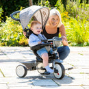Cosy 4-in-1 Adjustable Trike with Parent Handle and Canopy – Grey