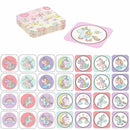 Mini Snap Card Game 1 2 4 Pack Kids Travel Pocket Game Smile Unicorn