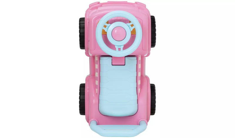 Foot to Floor Ice Cream Van Ride On with Storage, Squeaky Horn and Backrest