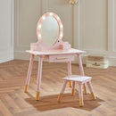 Dimples Light Up Wooden Vanity Table