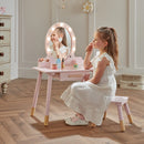 Dimples Light Up Wooden Vanity Table