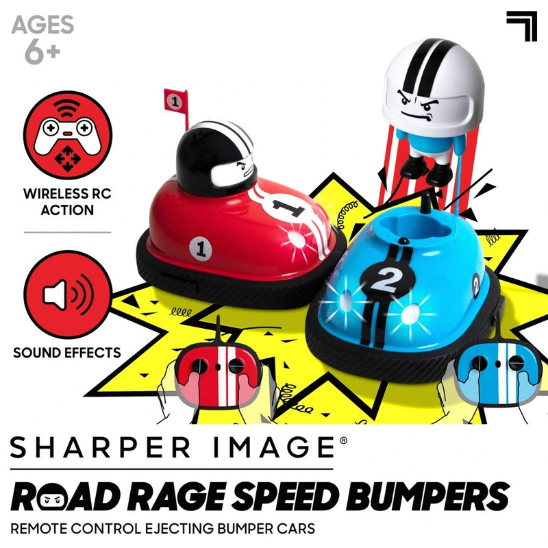 Sharper Image Remote Control Road Rage Speed Bumper Cars 2 Pack