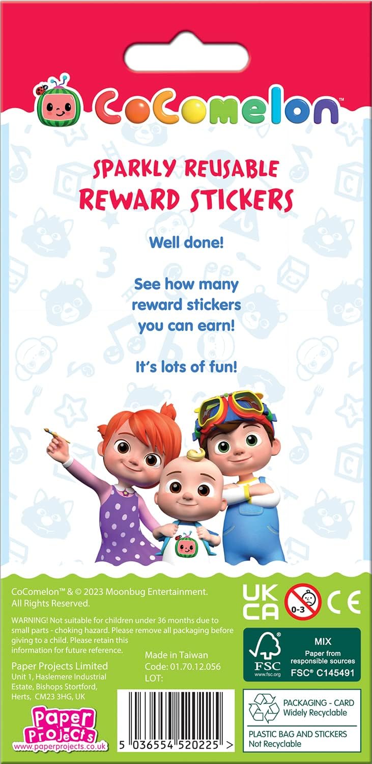 Cocomelon Reward Stickers | Reusable Rewards Stickers