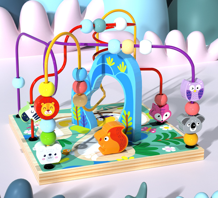 Wooden Activity Cube Educational Play Centre