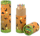 3 Pack Mini Dinosaur Colouring Pencils in Tube of 12 Party Bag Fillers Sets