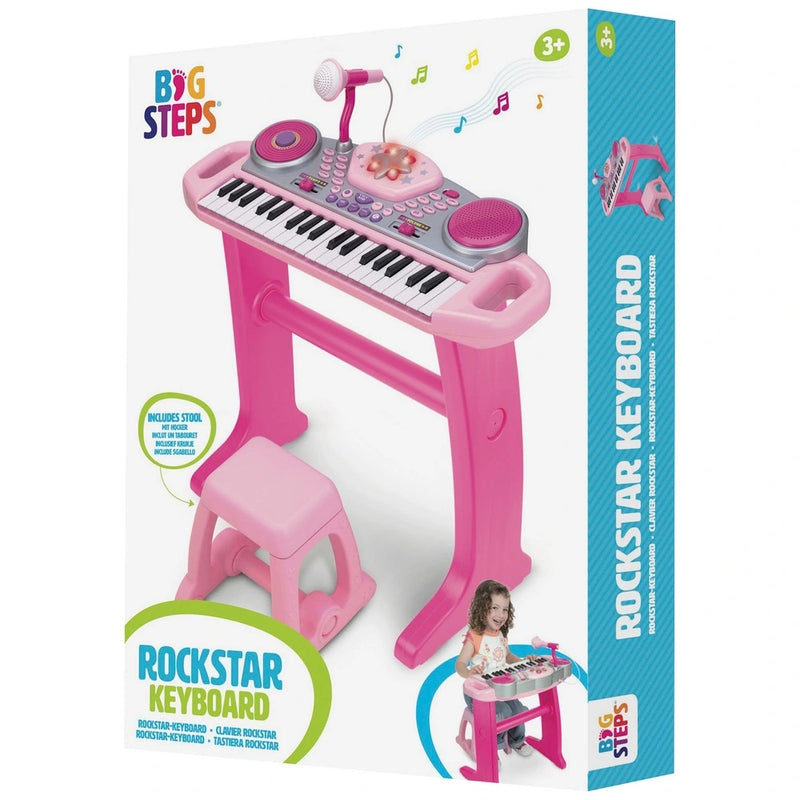 Big Steps Rockstar Keyboard Pink