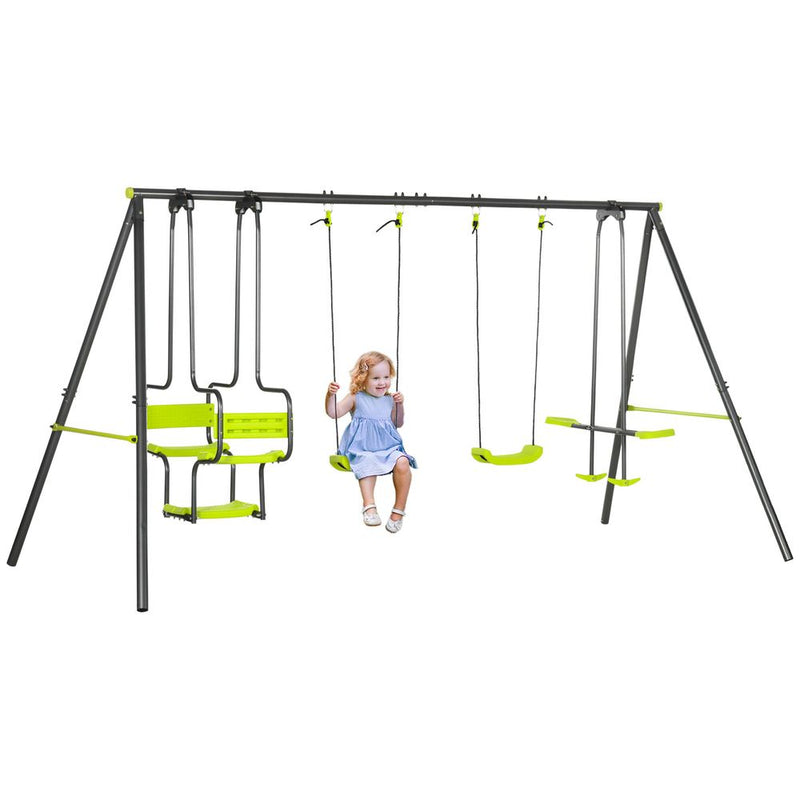 Garden Swing Set with Double Swings