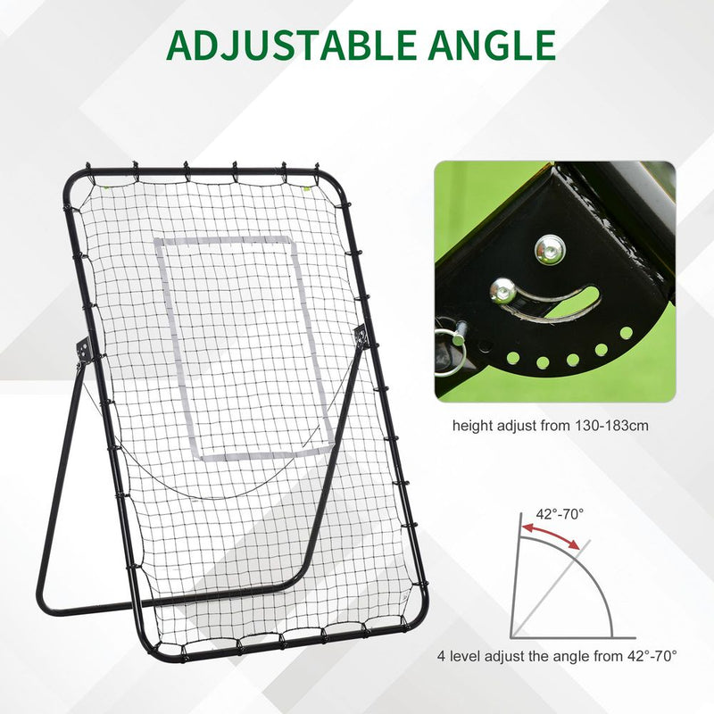 Football Rebounder Net - Large Size - Adjustable Angle & Height