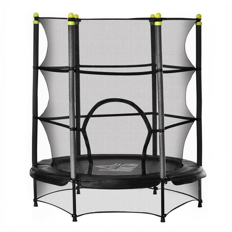 5.2FT Kids Trampoline with Safety Enclosure, Indoor Outdoor - Black
