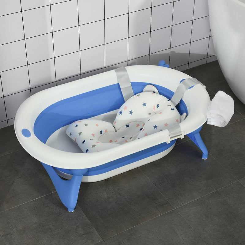 Foldable Baby Bathtub Set with Thermostatic Water Plug & Non-Slip Legs