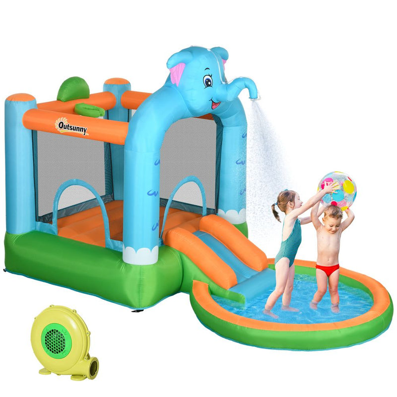 4 in 1 Inflatable Elephant-Themed Water Park