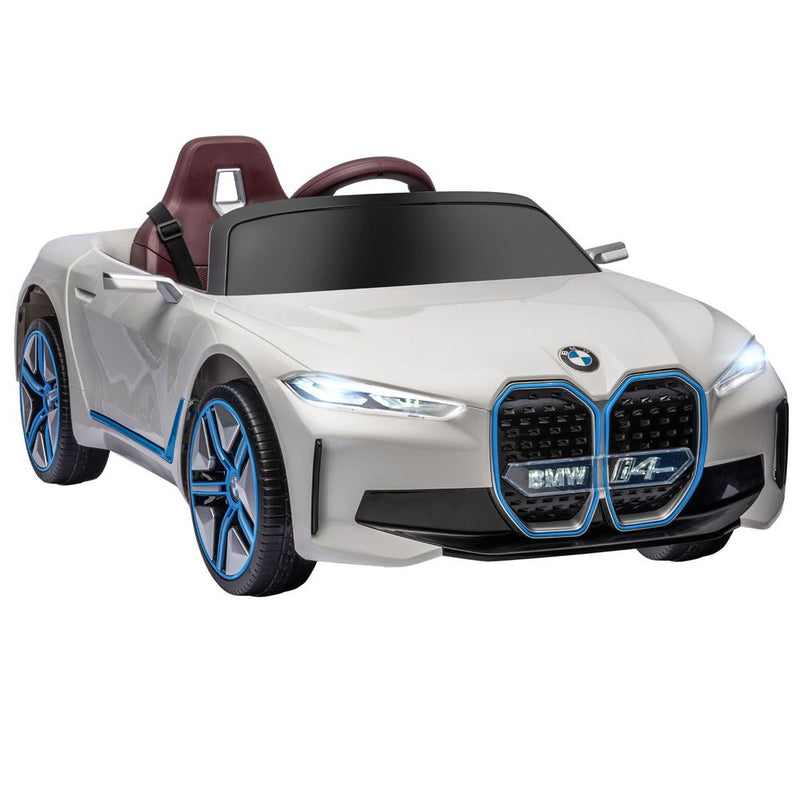 BMW Licensed Kids Electric Ride-On Car with Remote Control, Music & Lights - White