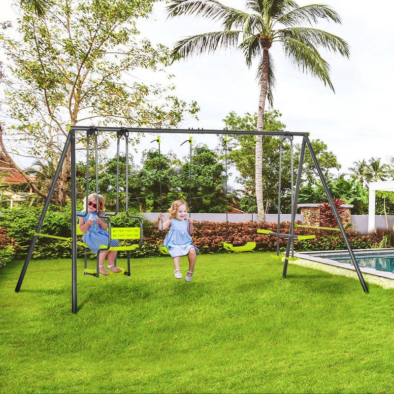 Garden Swing Set with Double Swings