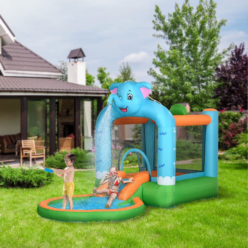 4 in 1 Inflatable Elephant-Themed Water Park