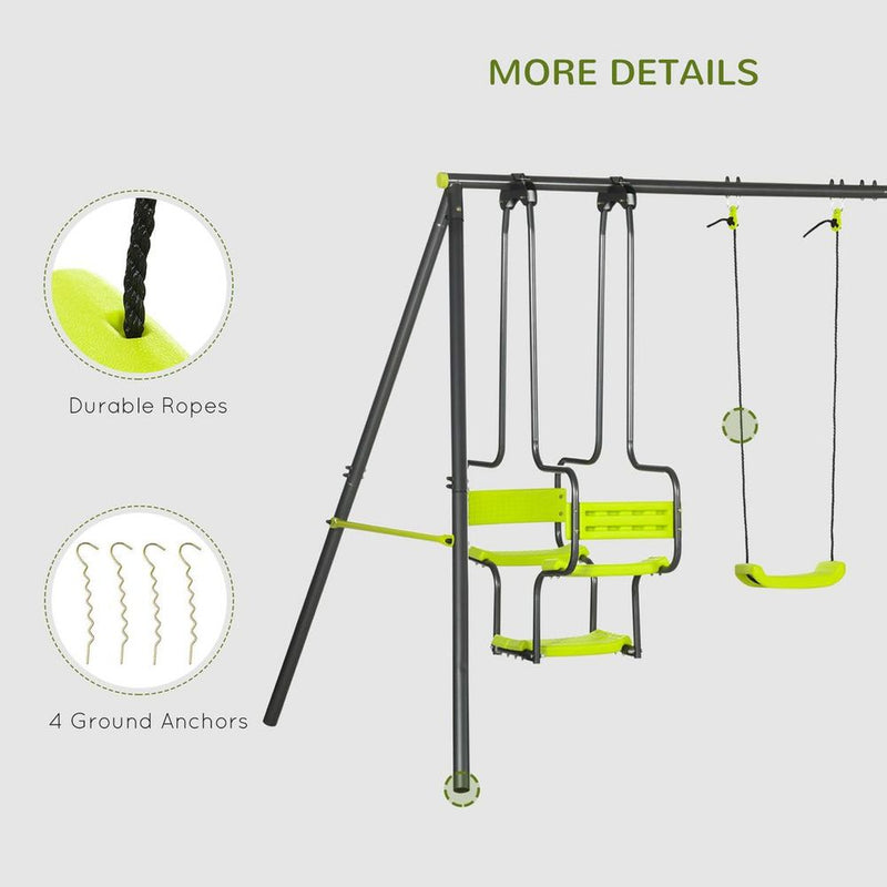 Garden Swing Set with Double Swings