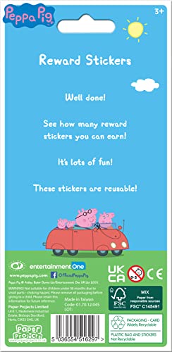 Peppa Pig Rainbow Reward Stickers Sparkly Reusable Stickers