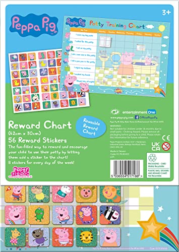 Peppa Pig Potty and Toilet Reward Chart and Stickers Reusable Stickers