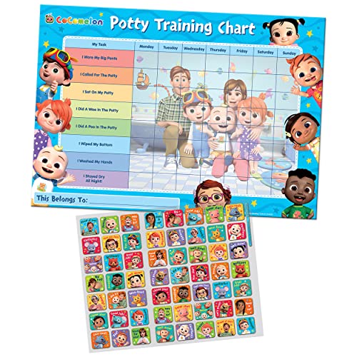 CoComelon Potty Training Reward Chart with stickers
