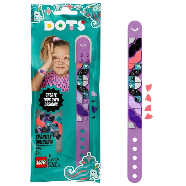 LEGO 41902 DOTS Sparkly Unicorn Bracelet DIY Craft Set - Deriax Toys